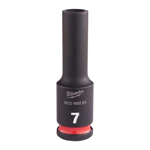 MILWAUKEE 7 x 65 mm SHOCKWAVE Schlagnuss 3/8" lang