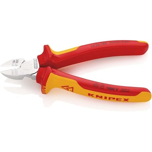 KNIPEX Abisolierseitenschneider L.160mm VDE Mehrkomp.-Hüllen VDE KNIPEX