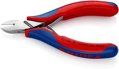 KNIPEX Elektronikseitenschneider L.115mm Form 0 Facette ja,kl.2K-Hülle