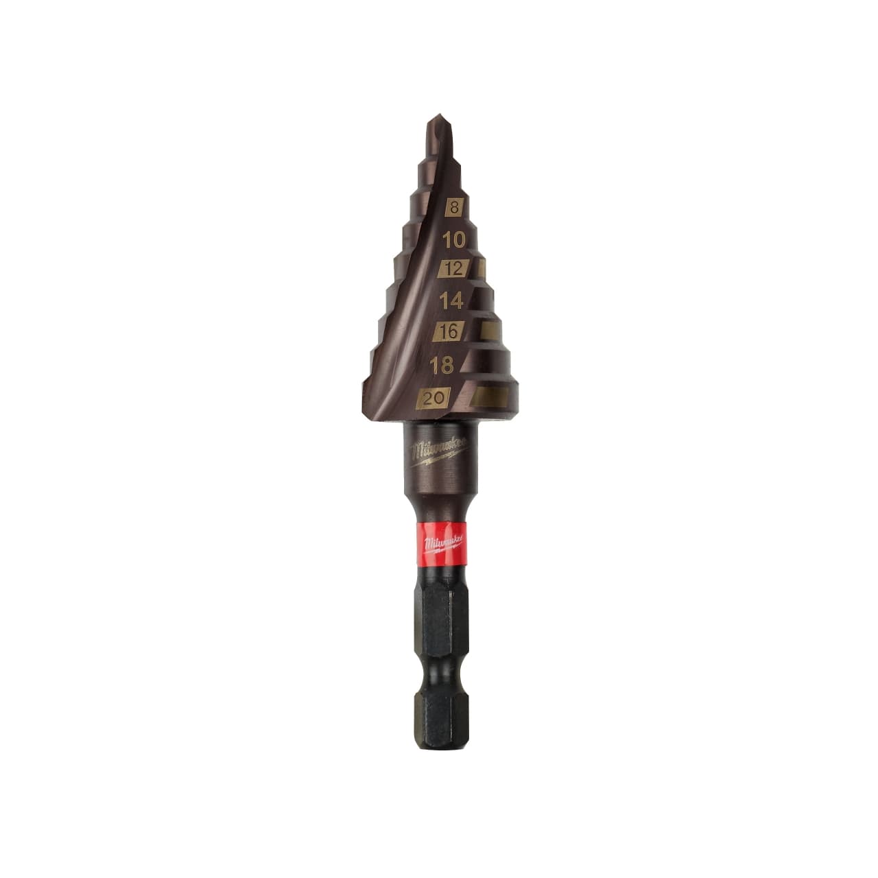 MILWAUKEE 4 bis 20 mm, 2 mm Stufen SHOCKWAVE Stufenbohrer