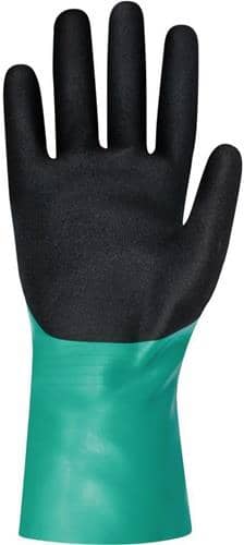 Chemiehandschuhe CLARINGTON Gr.9 grün/schwarz EN 407/EN 388/EN 374
