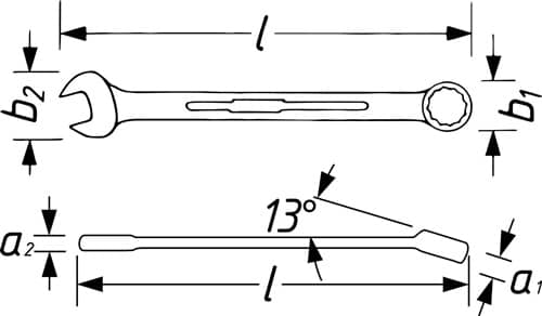 HAZET Maulringratschenschlüssel 606 SW 14mm L.204,6mm umschaltbar,Rings.15Grad HAZET