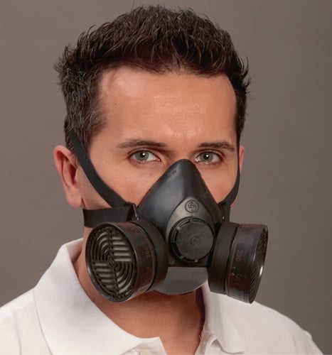 EKASTU Atemschutzhalbmaske Polimask 100/2 EN 140 o.Filter Universalgröße EKASTU