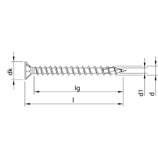 HECO TOPIX-plus 3,5 x 12, Senkkopf mit Frästaschen, Pozi-Drive, Variables Vollgewinde, verzinkt blau, A3K