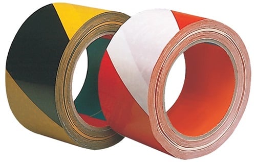 BURMANN Warnmarkierungsband PVC schwarz/gelb L.66m B.60mm Rl.