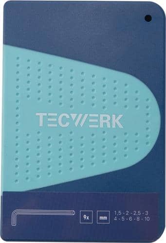 TECWERK Winkelschraubendrehersatz 9-tlg.Klappkassette SW 1,5-10mm kurz S2-Stahl TECWERK