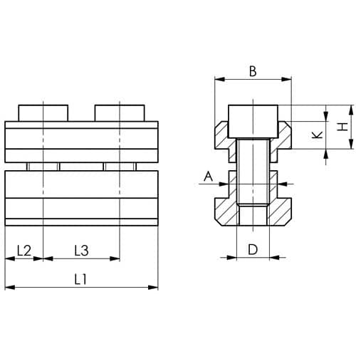 AMF Nutenanschlag Nr.6491 Nut 22mm AMF