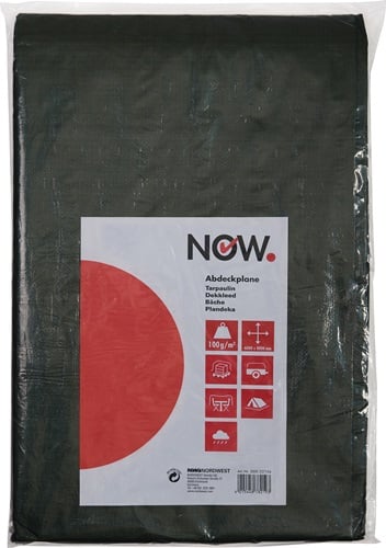NOW Gewebeplane Multi Tarp B.4000xL.5000mm olivgrün G.100g/m²