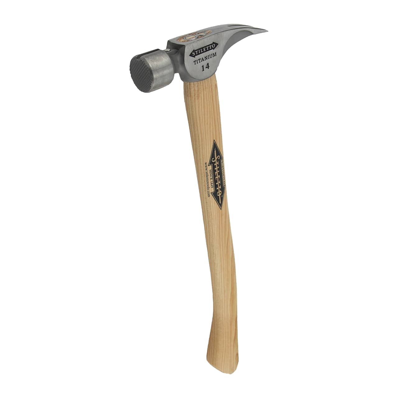 MILWAUKEE Ti14MC-H18, 457 mm lang, gerippt Titanhammer m. Hickorystiel Stiletto