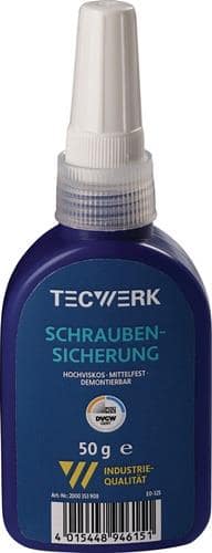 TECWERK Schraubensicherung 50g mf.hv.blau Flasche TECWERK