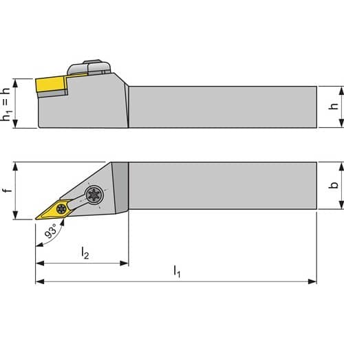 TECWERK Klemmdrehhalter MVJNR2525M16 re.vern.Außen TECWERK