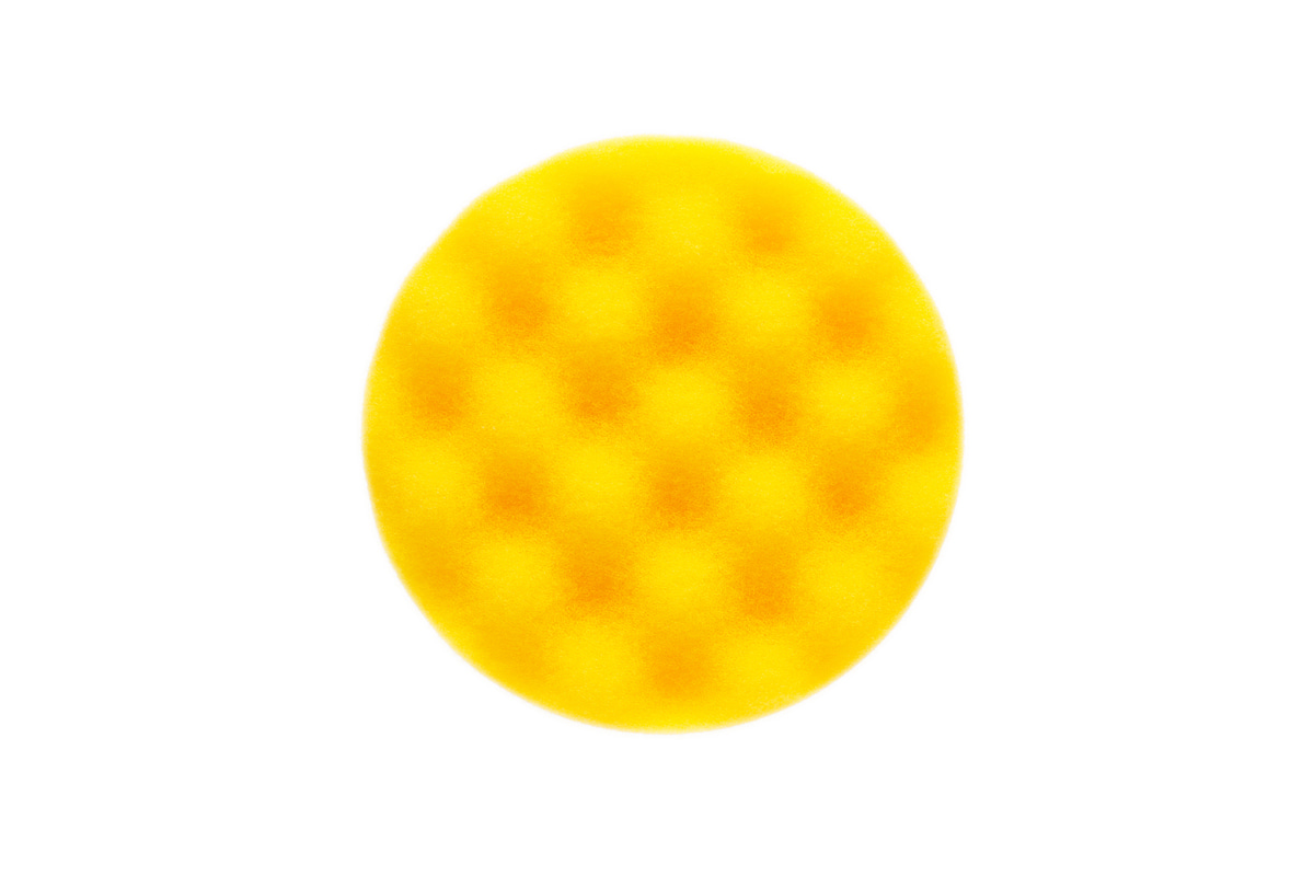 MIRKA Schaumstoffpad 85mm gelb gewaffelt, 2/Pack