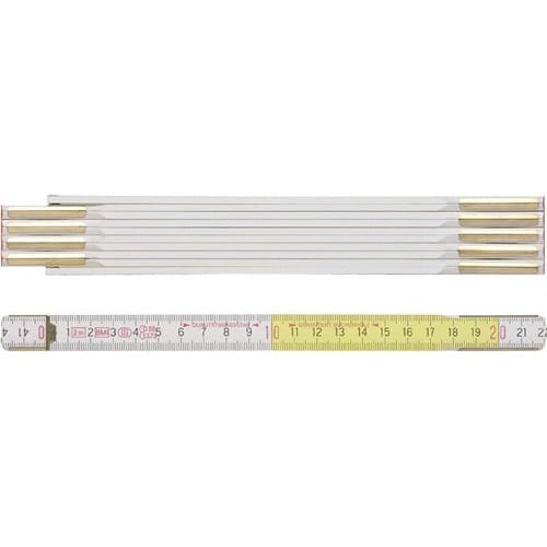 BMI Gliedermaßstab 9142 L.2m B.16mm mm/cm EG III Buche weiß-gelb BMI