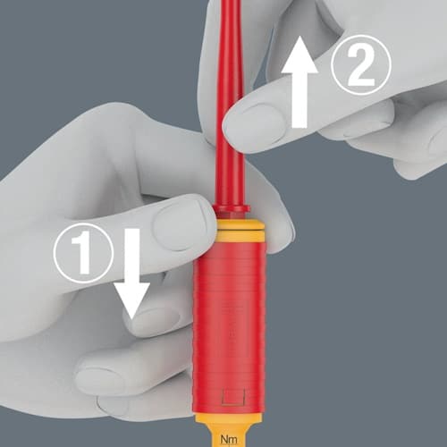 WERA Drehmomentschraubendreher 7400 VDE 0,3-1,2 Nm 6-kant-Aufnhame 9mm WERA
