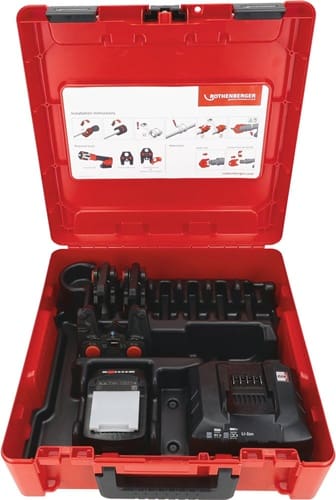 ROTHENBERGER Hybrid-Pressmaschine ROMAX NANO 32 kN 0-108mm Pressbacke iJAW TH 16,20,26mm,Akku
