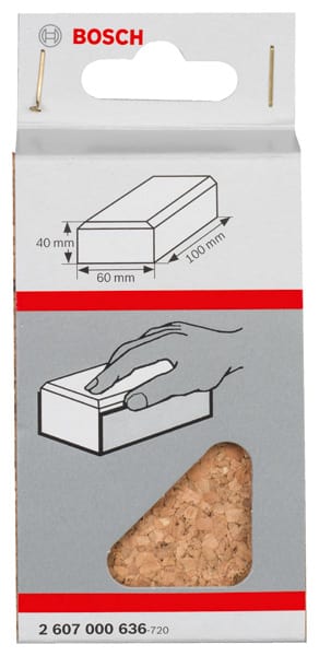 BOSCH Handschleifklotz, Länge x Breite: 60 x 100 mm, aus Kork, klein