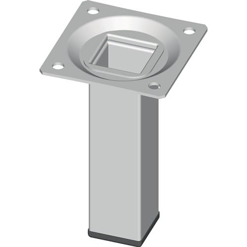 ALFER ELEMENT SYSTEM Möbelfuß weiß 25x25mm H.150mm Platte 4 St./Set ALFER ALUMINIUM