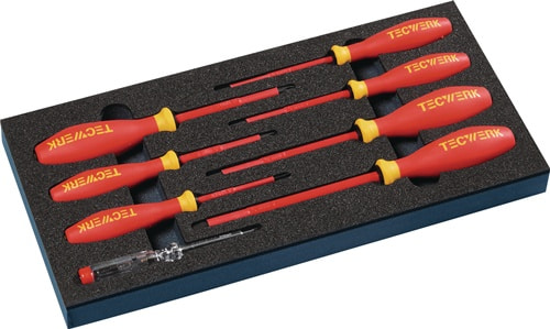 TECWERK Werkzeugmodul 8-tlg.1/3-Modul Schlitz 2,5-6,5/PH 1,2 TECWERK