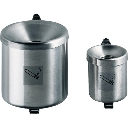 TKG Sicherheitswandascher Ø150xH145mm silberfarbig m.Kippvorrichtung TKG