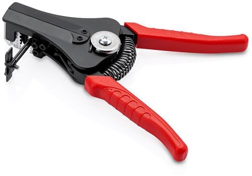 KNIPEX Abisolierzange L.180mm schwarz lack.Ku.-Überzug m.Öffnungsf.KNIPEX