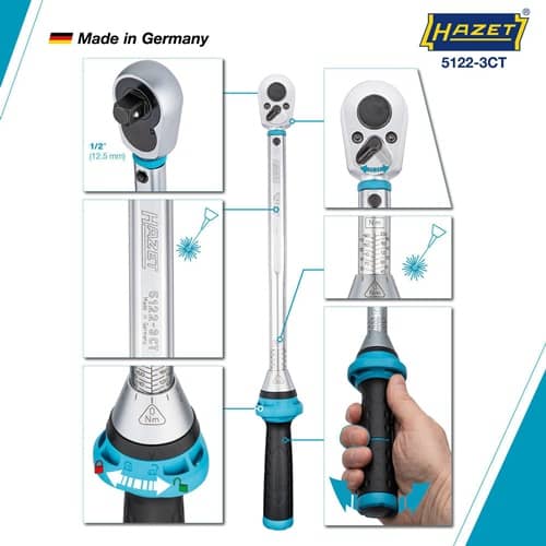 HAZET Drehmomentschlüssel 5122-3 CT 1/2 Zoll 40-200 Nm HAZET