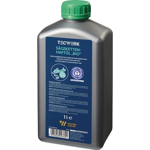 TECWERK Sägekettenhaftöl BIO 52 mm²/s (bei 40GradC) 1l Flasche TECWERK