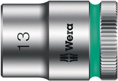 WERA Steckschlüsseleinsatz 8790 HMB Außen-6-kant SW13mm L.29mm 4-kt3/8Zoll CV verchr.