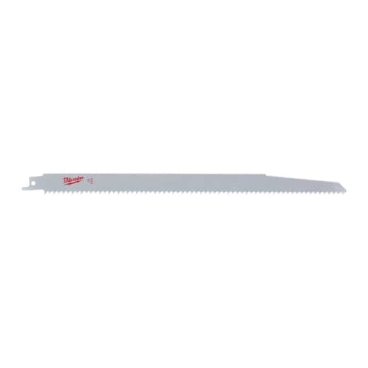 MILWAUKEE 300 x 4,2 mm (6 TPI), unlackiert Säbelsägeblatt Holz - ideal für Hochgeschwindigkeitsschnitte in Nassholz
