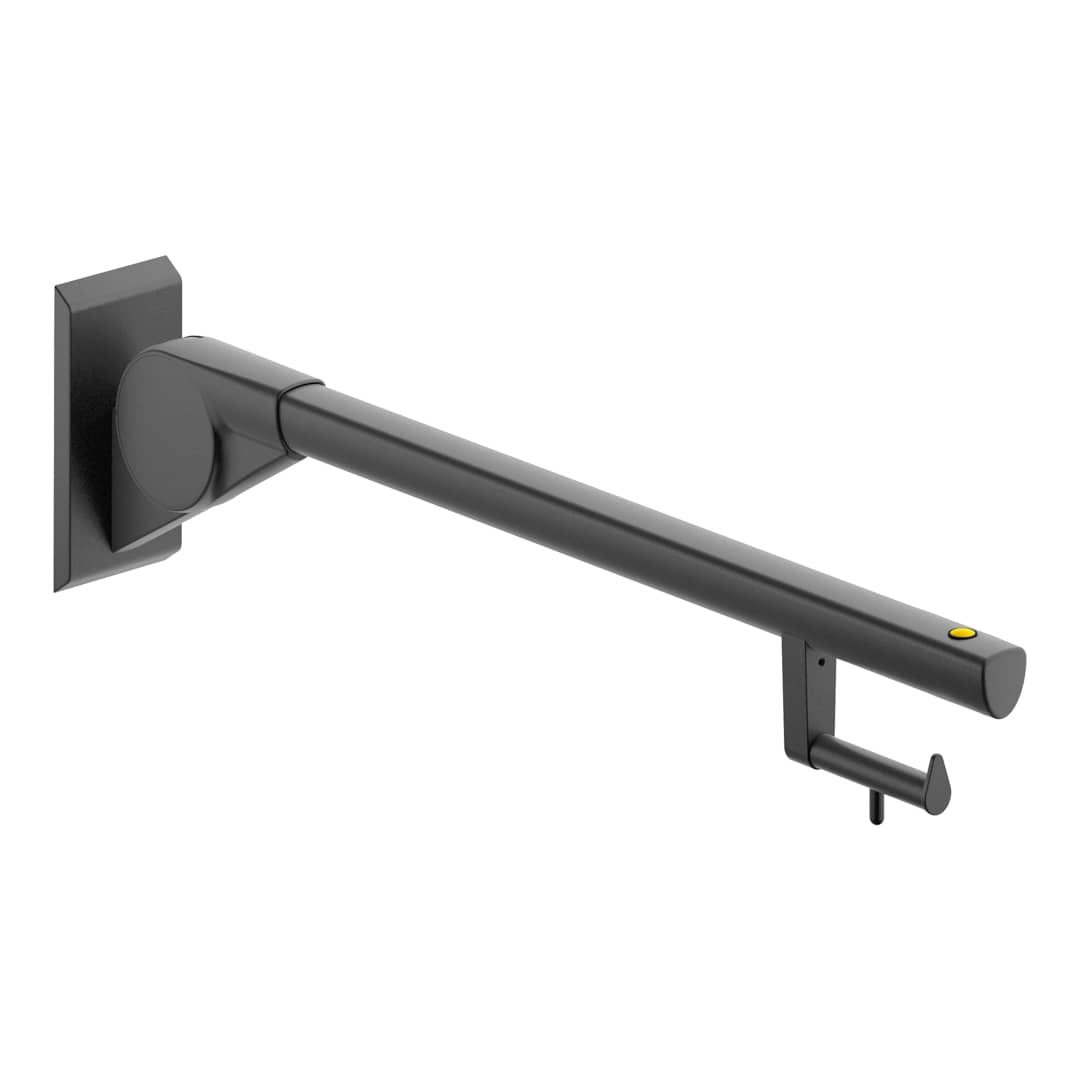KWS Stützklappgriff mit Federbelastung, Papierrollenhalter & LED-Funktionstaste 850mm Anthrazitgrau