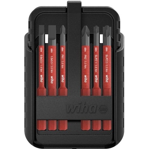 WIHA Wechselklingensatz slimBit electric 12-tlg.Schlitz/PH/(+/- PZD)Torx® WIHA