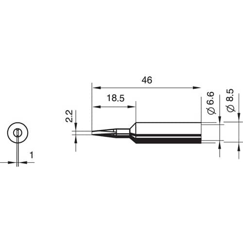 ERSA Lötspitze Ser.832 meißelförmig B.2,2mm 0832 CD/SB ERSA