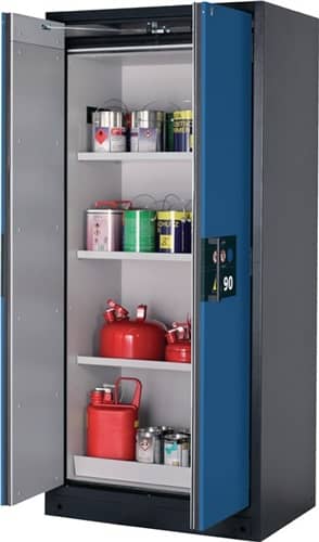 ASECOS Sicherh.-Schrank Typ 90 H1953xB893xT615mm grau/gelb Vollblechtüren TSA