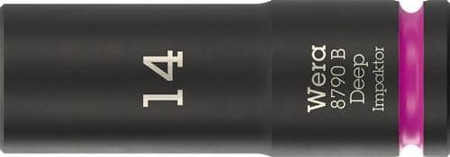 WERA Steckschlüsseleinsatz 8790 B Impaktor Deep 3/8 Zoll 14mm L.63mm WERA