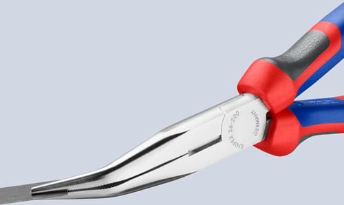 KNIPEX Flachrundzange L.200mm verchr.40Grad gew.Comfort-Griff KNIPEX