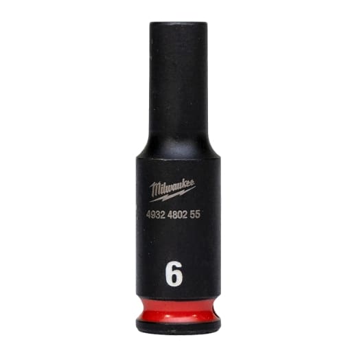 MILWAUKEE 6 x 50 mm SHOCKWAVE Schlagnuss 1/4" lang