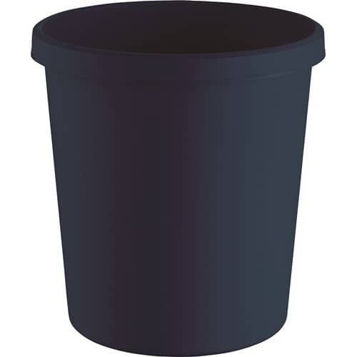 HELIT Papierkorb 18l H331xØ315mm m.Griffrand Ku.schwarz HELIT