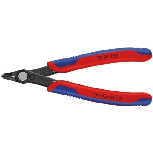 KNIPEX Elektronik-Seitenschneider Super-Knips® L.125mm Form 3 Facette nein brün.KNIPEX