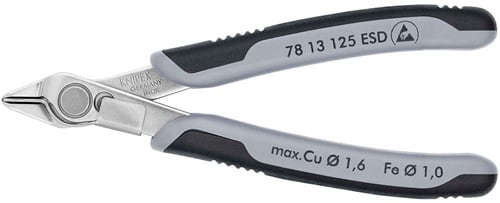 KNIPEX Elektronik-Seitenschneider Super-Knips® L.125mm Form 1 Facette nein pol.KNIPEX