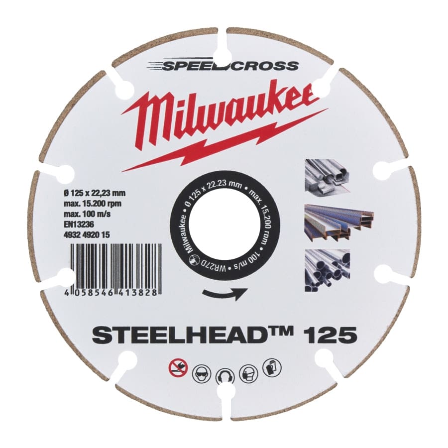 für Stahl, Edelstahl und Beton Diamanttrennscheibe DH STEELHEAD 125 mm
