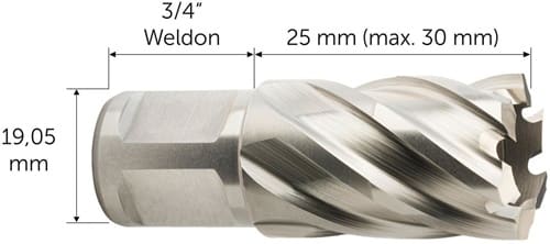 FEIN Kernbohrer NOVA 25 D.15mm HSS Schnitt-T.25mm Weldon FEIN