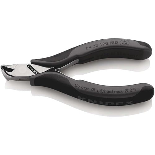 KNIPEX Elektronikvornschn.L.120mm Form 3 Facette ja,kleine spiegelpol.