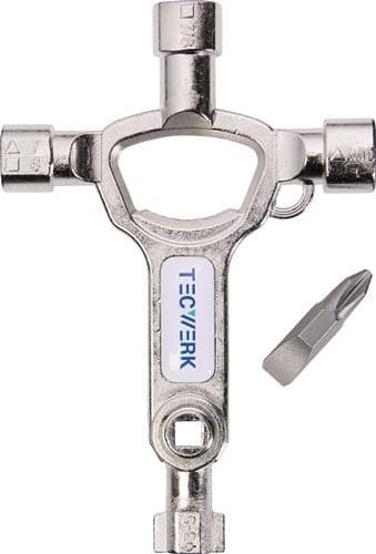 TECWERK Schaltschrankschlüssel 9 Funktionen integr.Flaschenöffner TECWERK