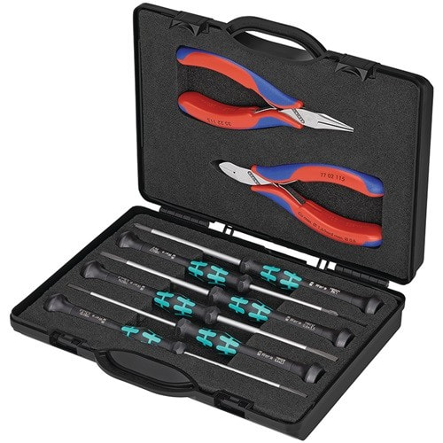 KNIPEX Elektronikwerkzeugsatz 8tlg.im Kunststoffkoffer KNIPEX