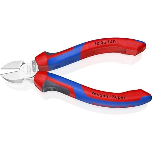KNIPEX Seitenschneider L.140mm Kopf verchr.m.Mehrkomp.-Hüllen KNIPEX