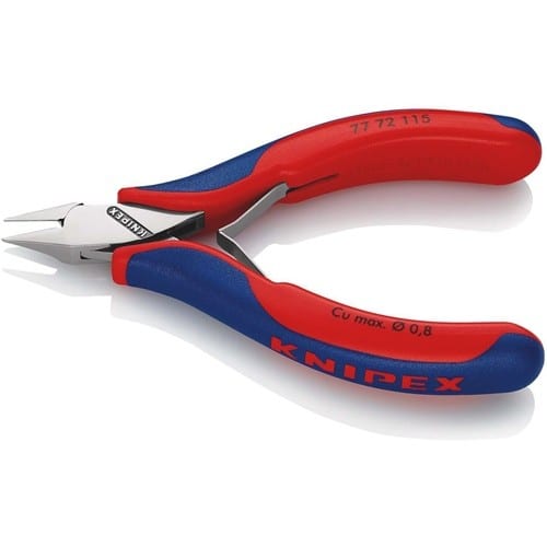 KNIPEX Elektronikseitenschneider L.115mm Form 4 Facette ja,kl.2K-Hülle