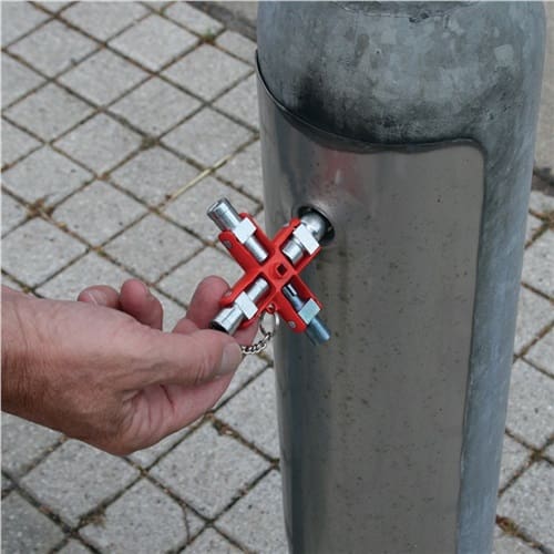 SCHUEBO Doppel-Schaltschrankschlüssel SuBMaster 9 in 1 14 Funktionen m.Karab.h.an Kette