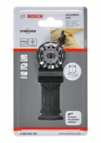 BOSCH HCS Tauchsägeblatt AIZ 32 BSPC Hard Wood, 50 x 32 mm, 1er-Pack
