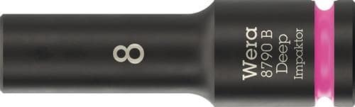 WERA Steckschlüsseleinsatz 8790 B Impaktor Deep 3/8 Zoll 8mm L.63mm WERA