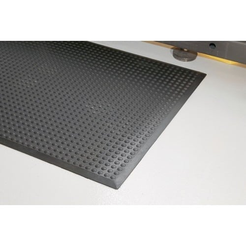 COBA Arbeitsplatzbodenbelag Fertigmatte L900xB600xS14mm schwarz SBR-Gummi COBA