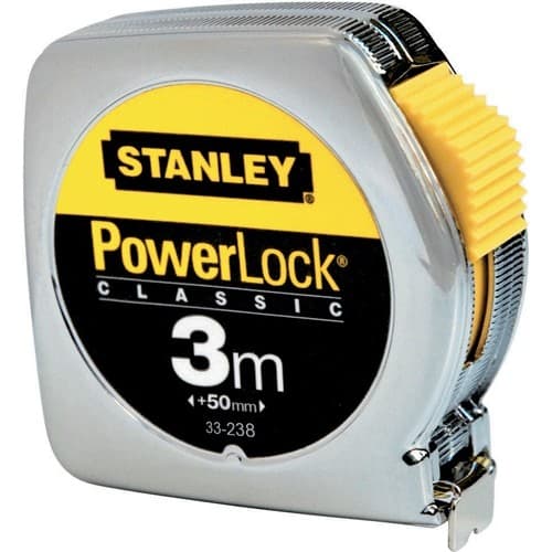 STANLEY Taschenrollbandmaß PowerLock® L.3m B.12,7mm mm/cm EG II Metall Automatic SB